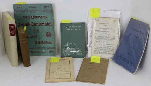 Appraisal: LOT OF BOOKS AND PAMPHLETS RELATED TO WHALESAND NEW BEDFORD