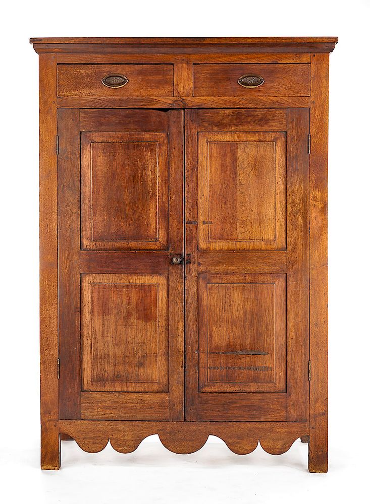 Appraisal: Pennsylvania Walnut Jelly Cupboard DESCRIPTION A Pennsylvania walnut jelly cupboard