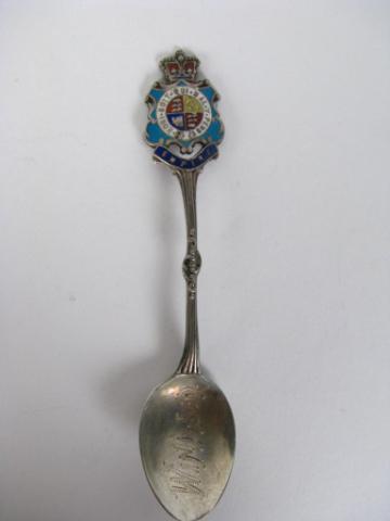 Appraisal: Group of antique sterling silver souvenir spoons count approx dwt