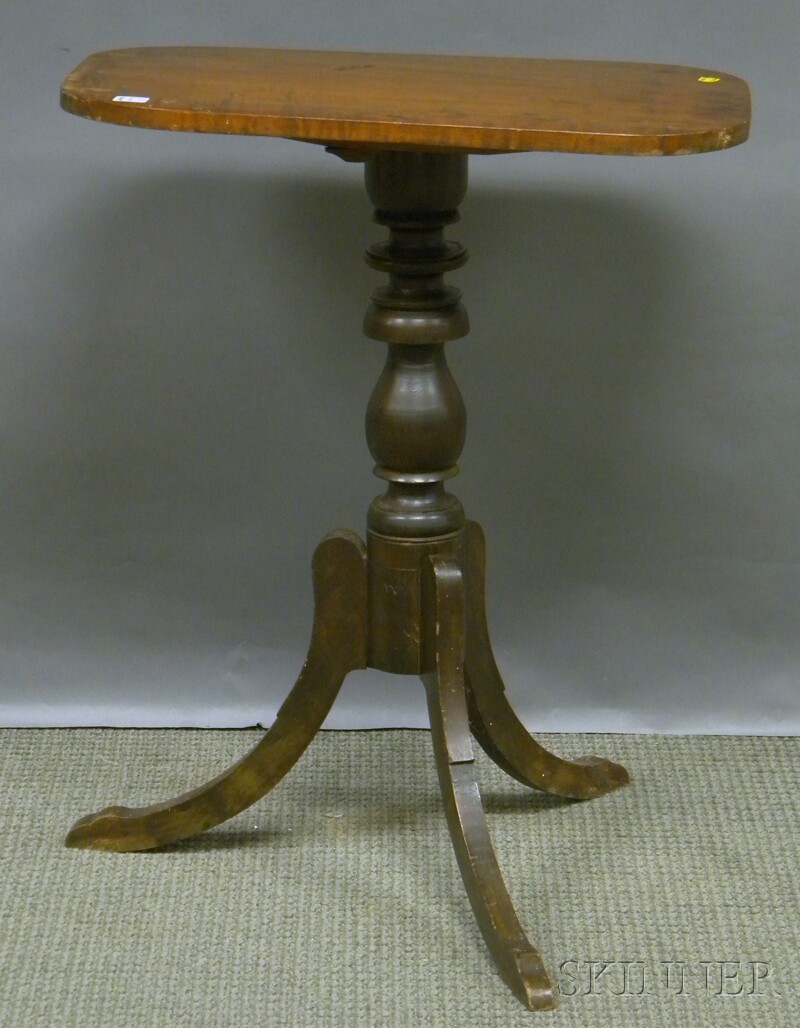 Appraisal: Country Classical Maple Tilt-top Candlestand