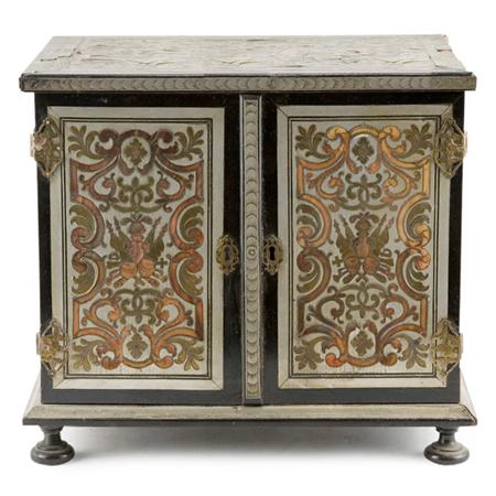 Appraisal: Napoleon III Boulle Inlaid Ebonized Table Cabinet Estimate -