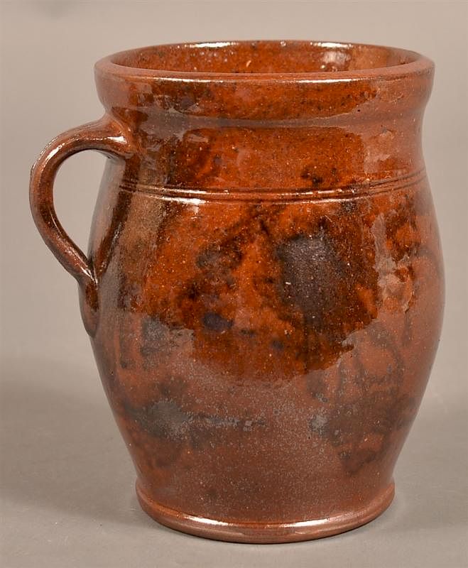 Appraisal: PA th Century Redware Apple Butter Crock Pennsylvania th Century