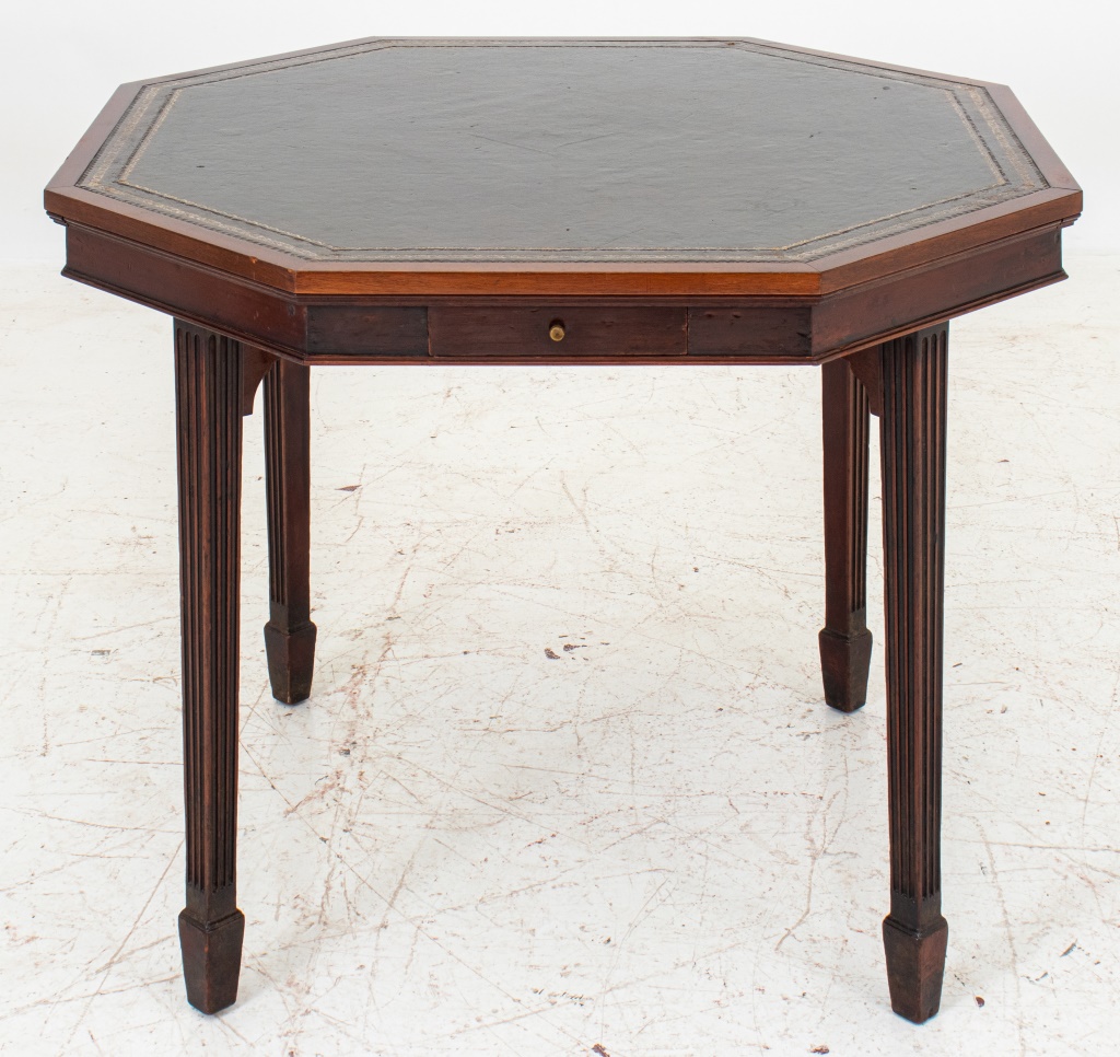 Appraisal: TROLLOPE COLLS LONDON HEXAGONAL CARD TABLE Trollope Colls London hexagonal