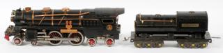 Appraisal: LIONEL STANDARD GAUGE STEAM LOCOMOTIVE AND TENDER LIONEL PRE-WAR STANDARD