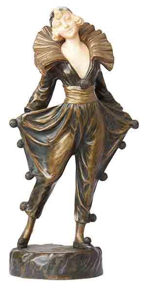 Appraisal: ALFRED GILBERT - ON PARADE A COLD PAINTED BRONZE AND