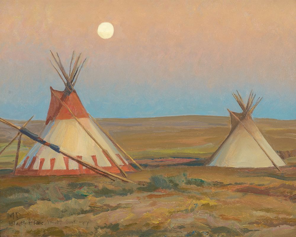 Appraisal: Maynard Dixon Evening on the Blackfeet Reservation Exclusive on Bidsquare