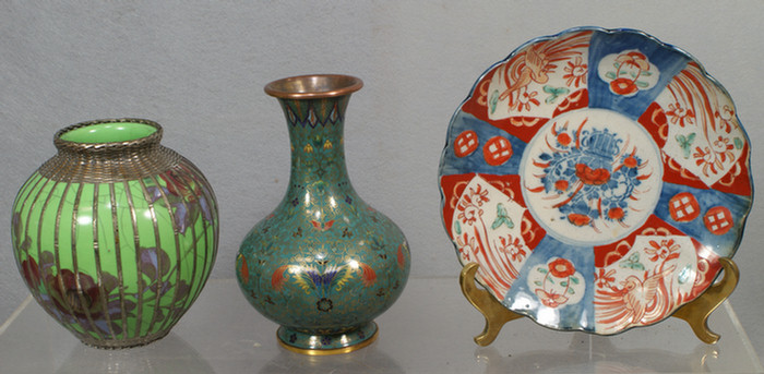 Appraisal: pieces to include Japanese Imari plate d with hairline c