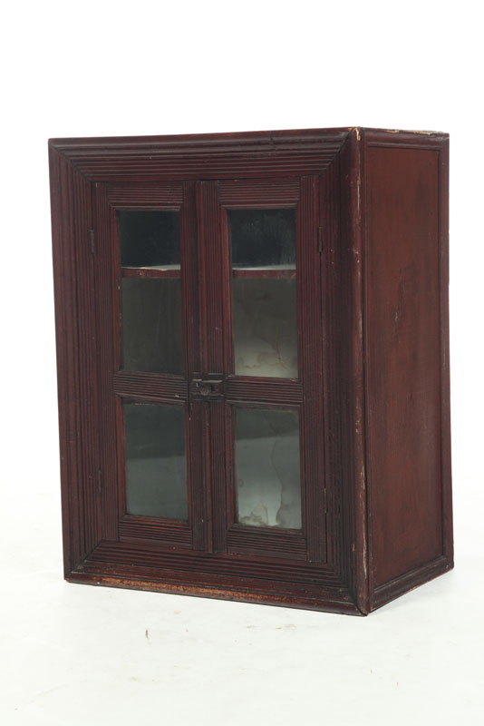 Appraisal: HANGING CUPBOARD American late th early- th century pine Applied