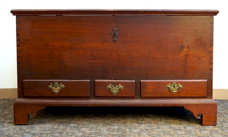 Appraisal: Walnut Blanket Chest Walnut Blanket Chest Description An th or