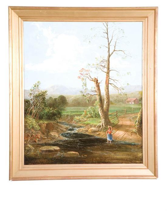 Appraisal: LANDSCAPE BY HENRY JOHNSON BRENT NEW YORK - Oil on