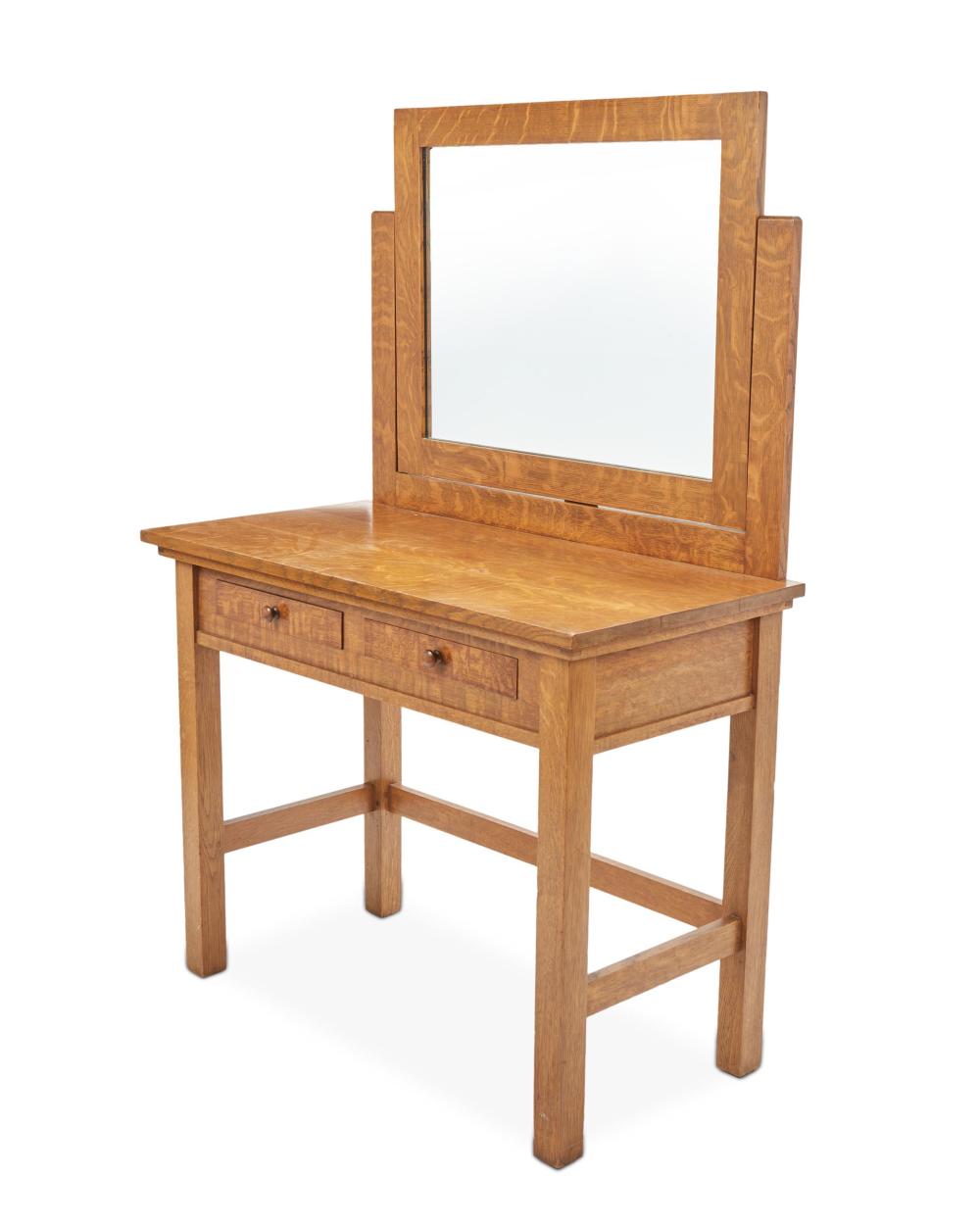 Appraisal: An Arts and Crafts oak dressing table First-quarter th Century