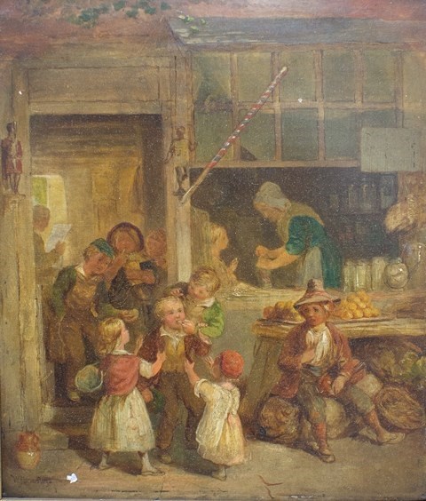 Appraisal: William Hemsley - The Sweet Shop oil on panel signed