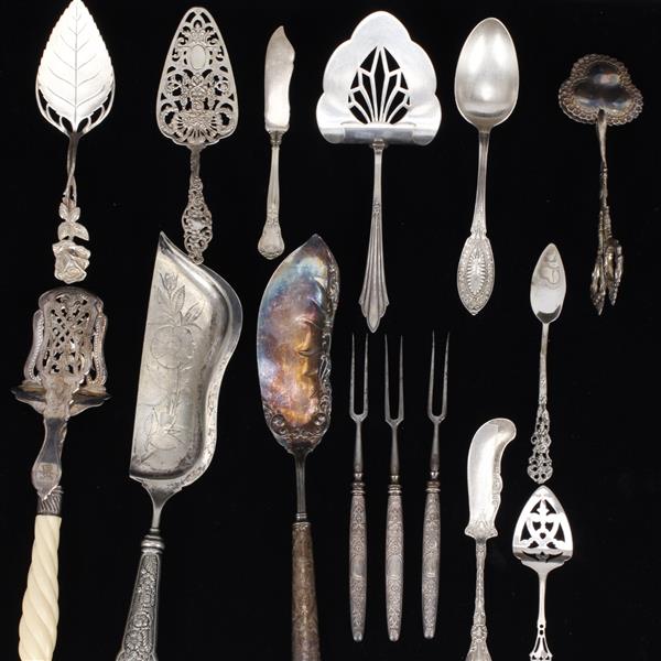 Appraisal: Group of silver serving pieces including Gorham and Alvin sterling