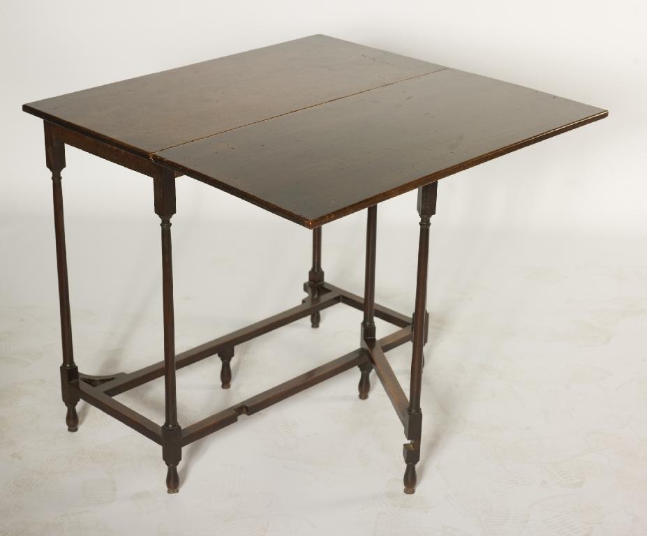 Appraisal: GEORGE III MAHOGANY SPIDERLEG TABLE of characteristic form with front