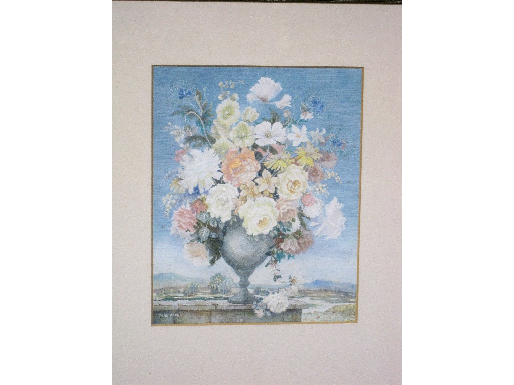 Appraisal: JANE FYFE Pair of watercolour flower studies one signed the