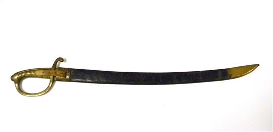 Appraisal: Mid th C French sword without hand guard brass grip