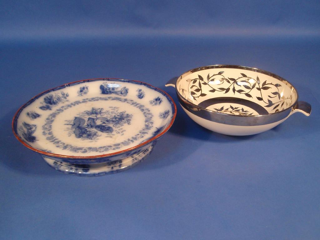 Appraisal: A thC Wedgwood blue and white Stilton stand and a