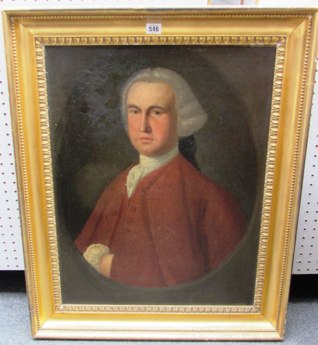 Appraisal: English Provincial School late th century Portrait of a gentleman