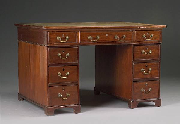 Appraisal: late th century The rectangular top with inset tooled gold