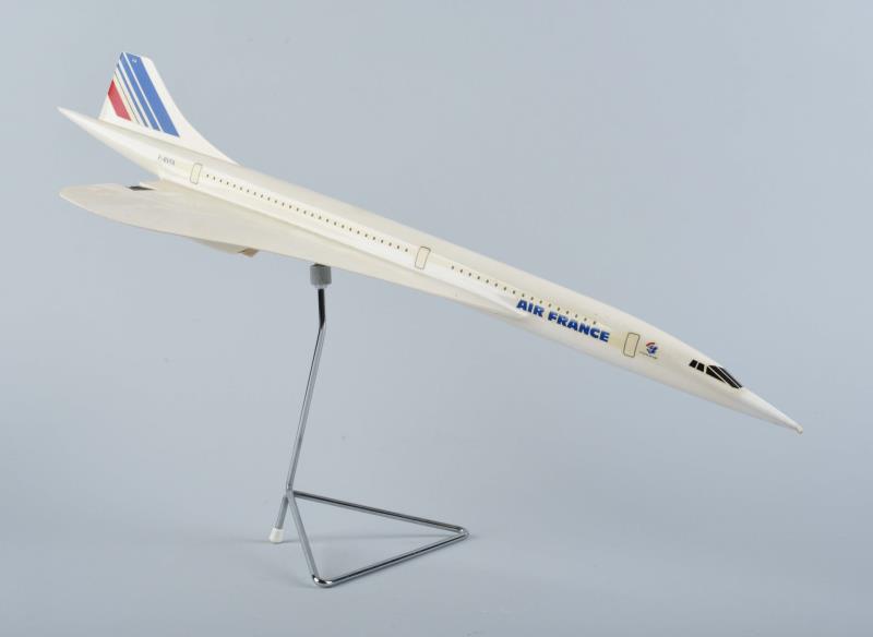 Appraisal: Concorde Air France Plastic Display Model Plane This plastic one