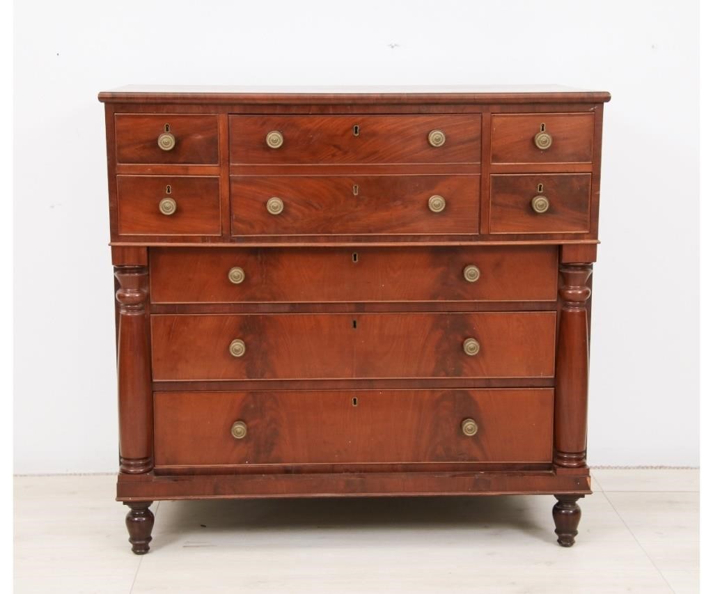 Appraisal: Philadelphia Federal mahogany butler's desk with fitted interior and maple