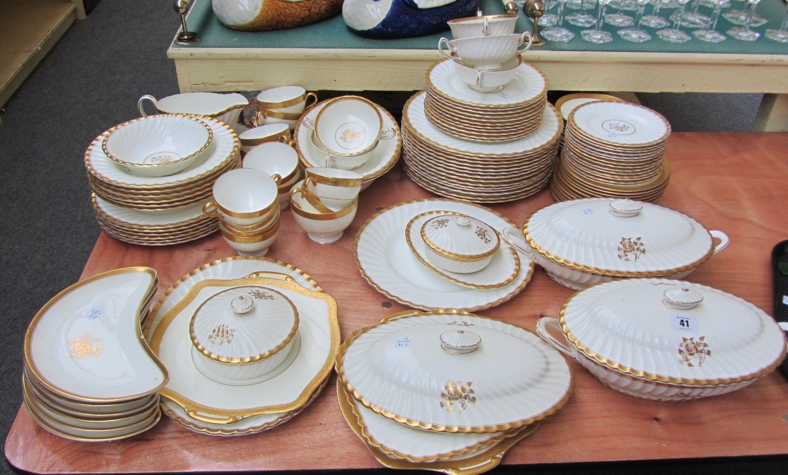 Appraisal: A MInton part dinner and tea service decorated in the