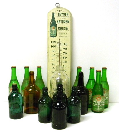 Appraisal: Assortment of Saratoga Mineral Water memorabilia sixteen pieces including Saratoga