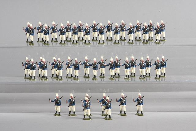 Appraisal: Lot of metal figures representing French Colonial Troops painted gloss