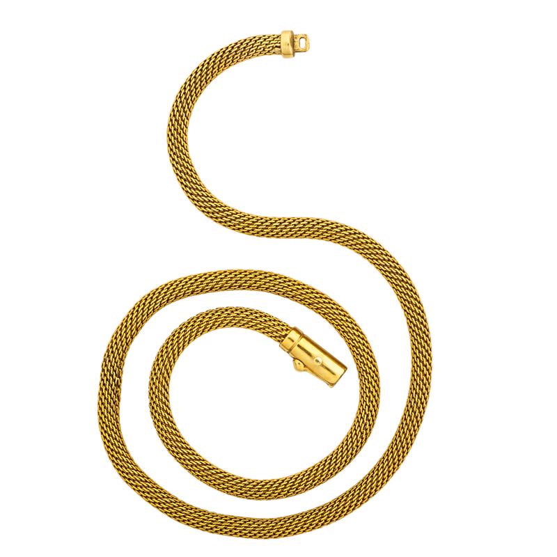 Appraisal: ITALIAN K YELLOW GOLD SNAKE LINK CHAIN Condition Report