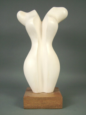 Appraisal: Donald Wells b - Female form unique plaster sculpture on