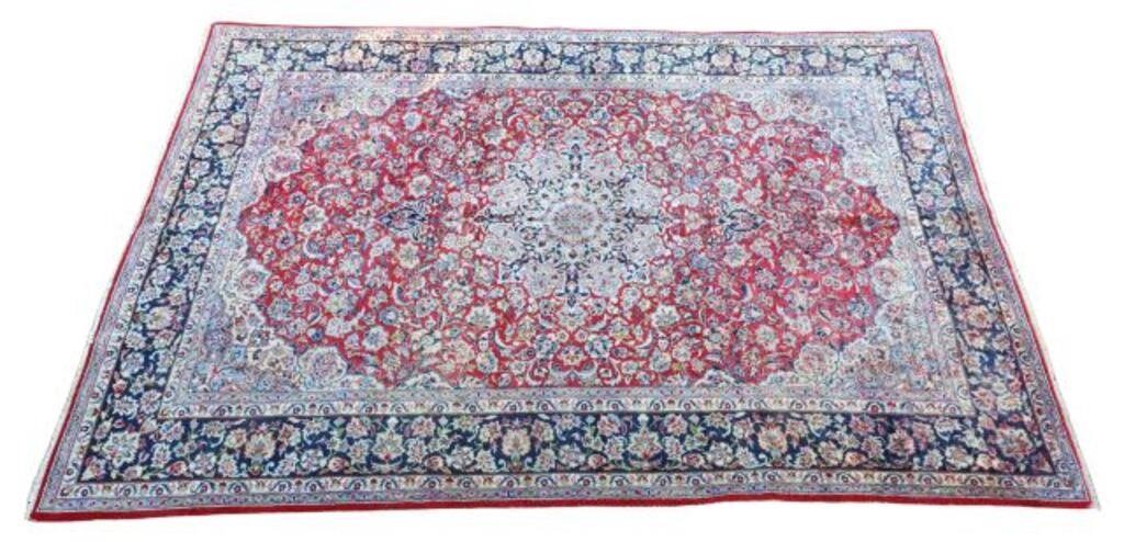 Appraisal: Hand-tied Persian Najafabad rug approx ' l ' w Please