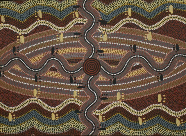 Appraisal: Clifford Possum Tjapaltjarri circa - Possum Dreaming acrylic on canvas