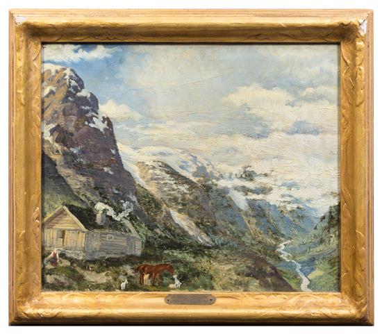 Appraisal: Sale Lot Reidar Rosenvinge th Century Gudbransdalen Logen oil on