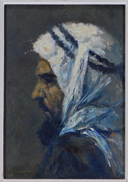 Appraisal: WILLIAM WEINTRAUB ORIENTALIST PORTRAIT PAINTING William Sunny WeintraubIsrael United States