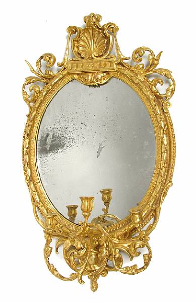 Appraisal: A George III style giltwood girandole late th century height