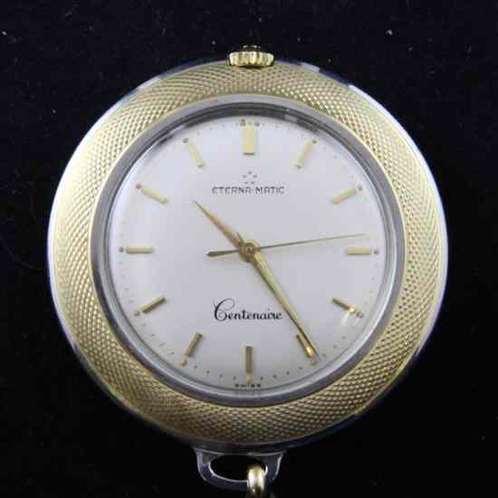 Appraisal: An ct gold Eternamatic Centenaire automatic dress pocket watch with