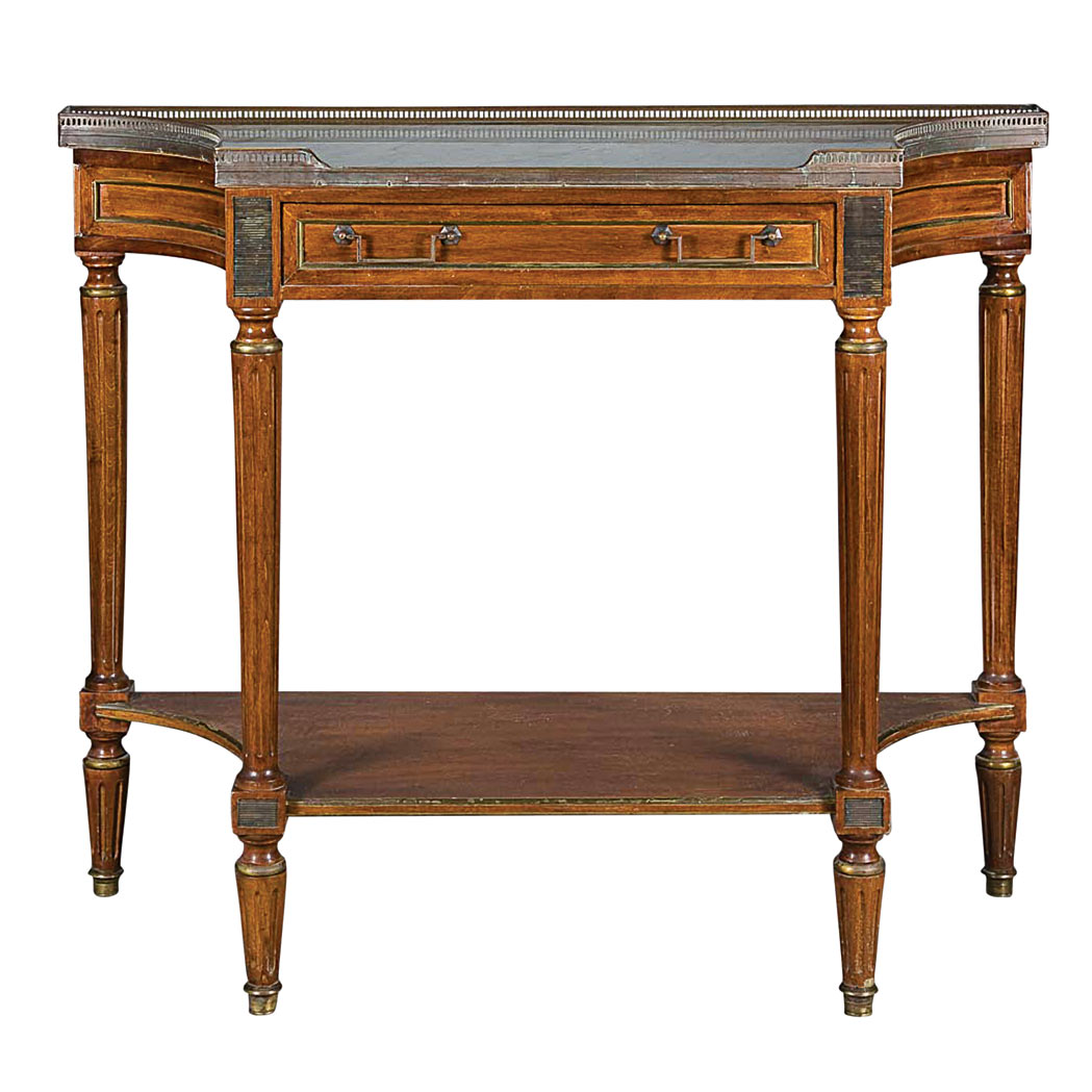 Appraisal: Louis XVI Style Marble Top Mahogany Desserte Height inches width