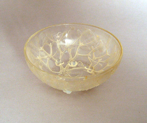 Appraisal: R Lalique colorless and opalescent glass bowl h dia