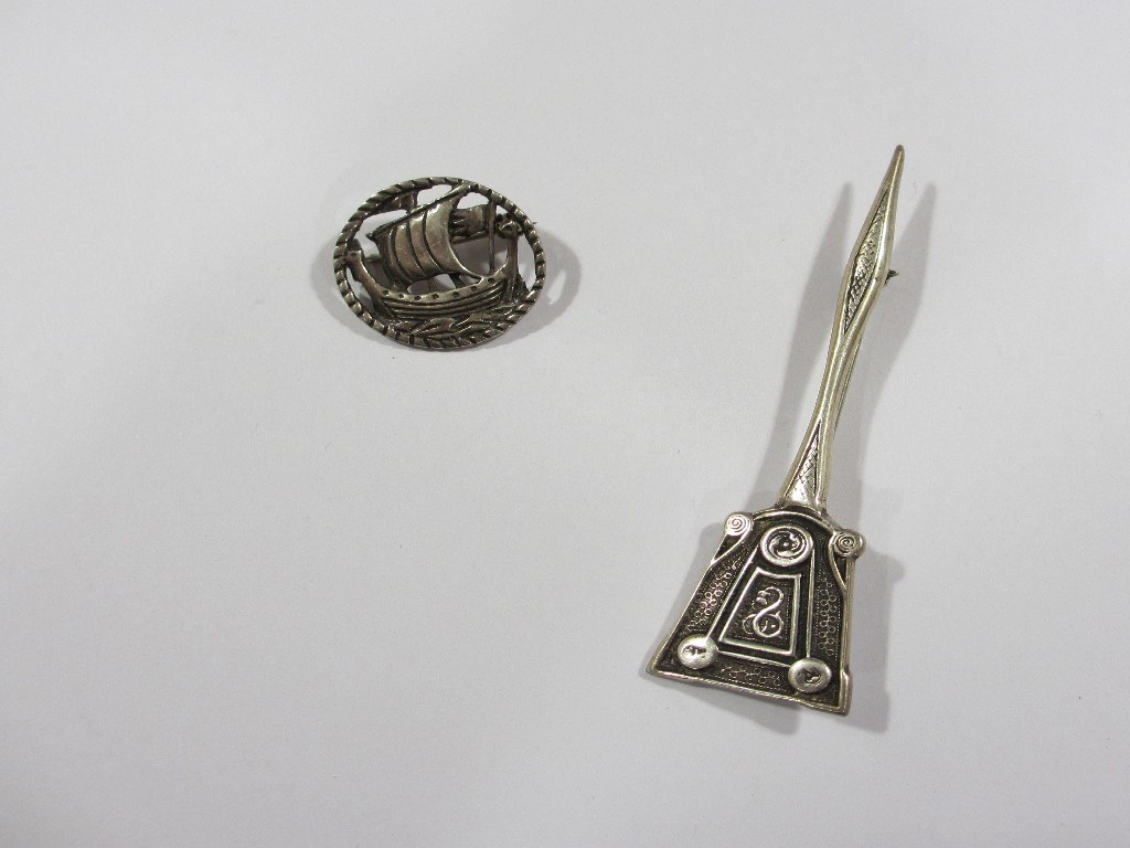 Appraisal: Two Iona silver brooches