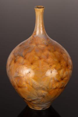 Appraisal: Derek Clarkson - ochre crystalline vase impressed mark to base