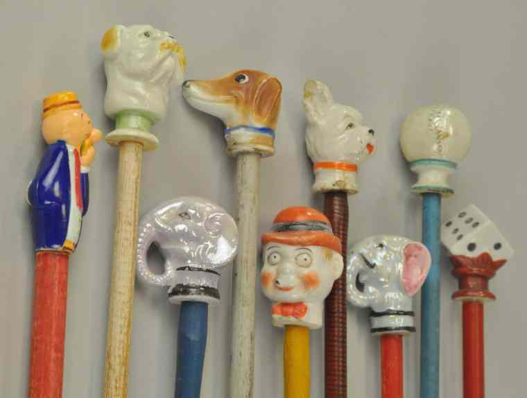 Appraisal: WHIMSICAL CANE CARNIVAL PRIZES Japan Made of China assortment of