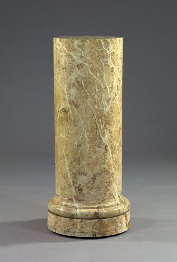 Appraisal: Monumental Faux-Marble Pedestal early th century the circular variegated saffron