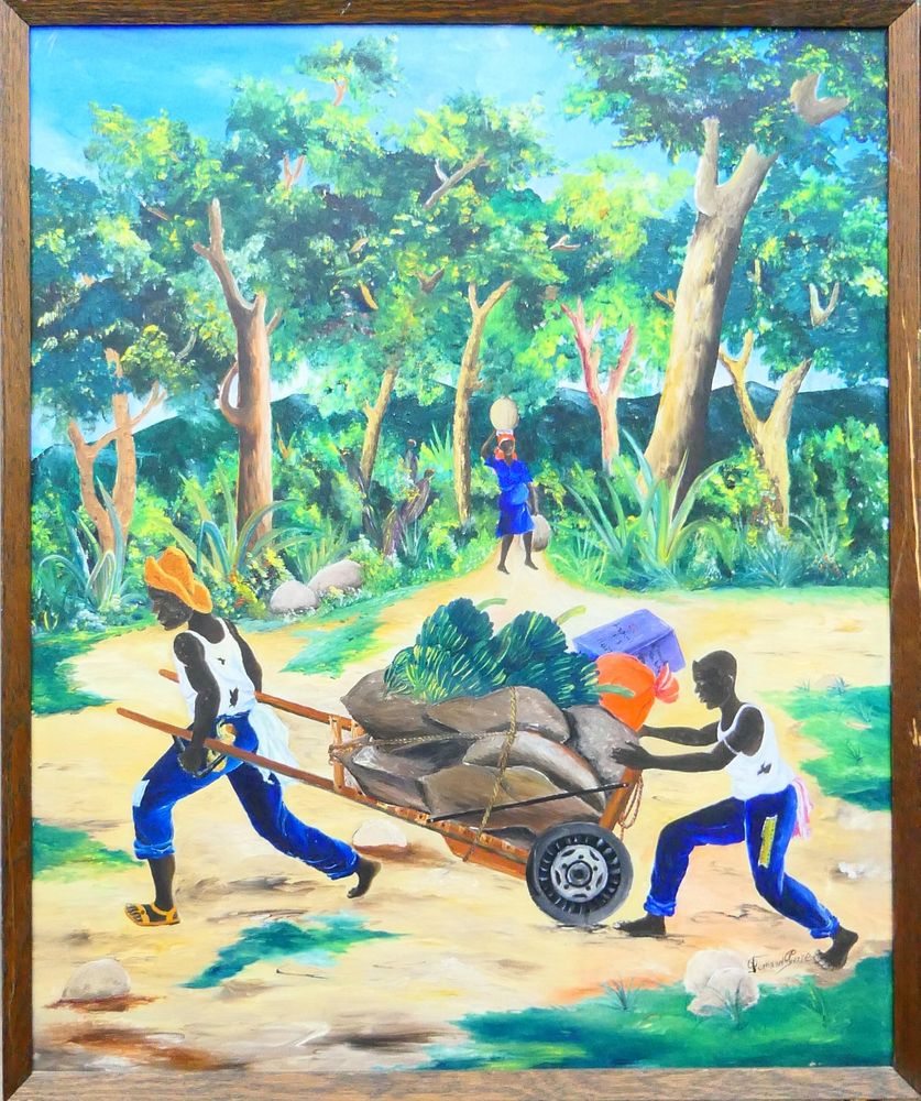 Appraisal: FERNAND PIERRE TOP HAITIAN - OIL ON BOARD From the