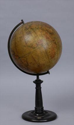 Appraisal: AMERICAN ENGRAVED TERRESTRIAL GLOBE ON STAND Drawn by H Kiepert