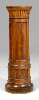 Appraisal: Classical form mahogany pedestal circular top over fluted capital paneled