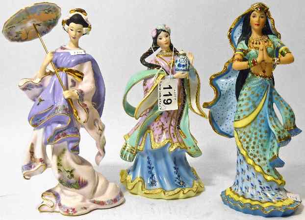 Appraisal: Porcelain Figures from the Danbury Mint The Ming Princess The