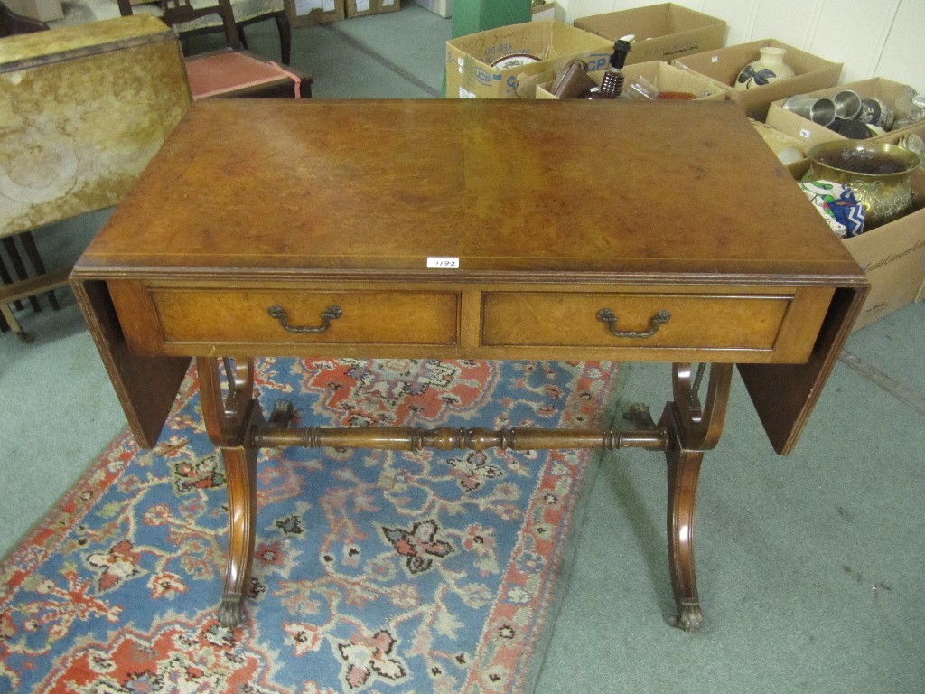 Appraisal: Walnut sofa table