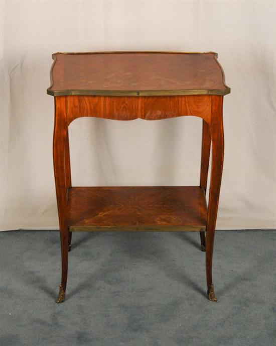 Appraisal: Louis XV-style Side Table mahogany and mahogany veneers book matched