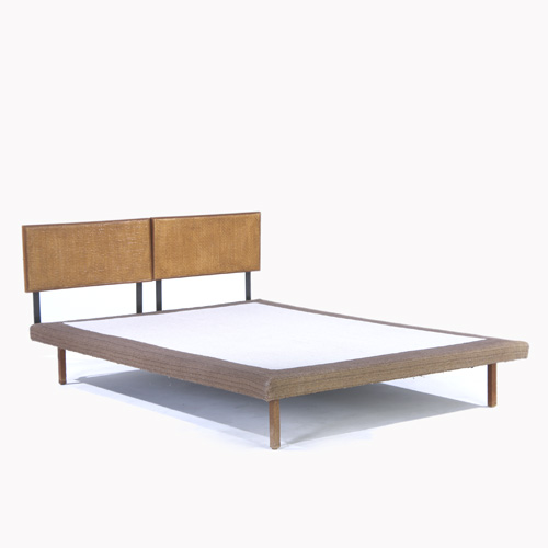 Appraisal: GEORGE NELSON HERMAN MILLER Thin Edge full-size bed with caned