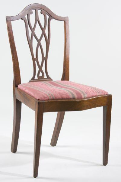 Appraisal: English Neoclassical Side Chair ca - mahogany with oak slip